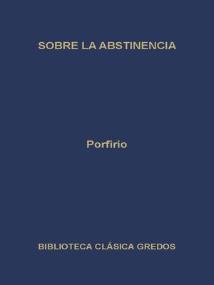 cover image of Sobre la abstinencia